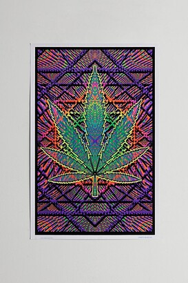 Urban Outfitters Sacred Leaf Blacklight Poster