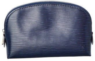 Louis Vuitton Indigo Leather Cosmetic Pouch (Authentic Pre-Owned)