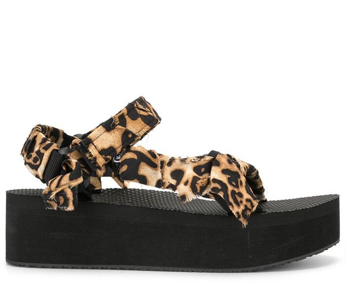 Leopard Print Platform Sandals | Shop the world's largest 