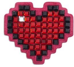 Anya Hindmarch Heart Crystal & Suede Sticker