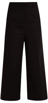 Rochas Wide-leg stretch-cotton cropped trousers