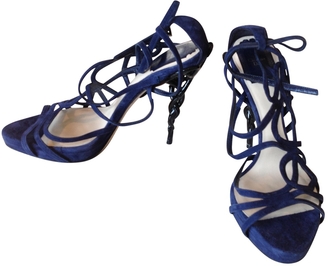 Christian Dior Blue Suede Sandals
