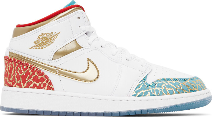 junior jordans white