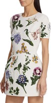 Thumbnail for your product : Oscar de la Renta Crystal Floral-Embroidered Minidress