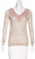 Thumbnail for your product : Theyskens' Theory Crochet-Trimmed Linen Top
