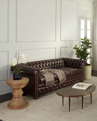 Old Hickory Tannery Chesterfield Leather Sleeper Sofa, 84" - ShopStyle