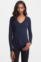 Thumbnail for your product : Autumn Cashmere Contrast Piping Side Slit Cashmere Tunic