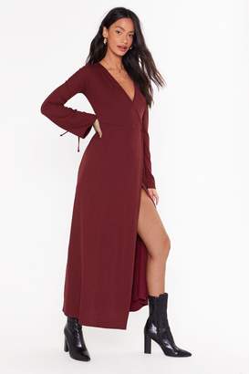 Nasty Gal Womens Time to Wrap Things Up Maxi Dress - red - 12
