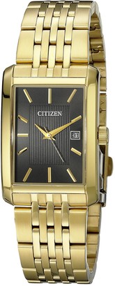 mens gold rectangle watch