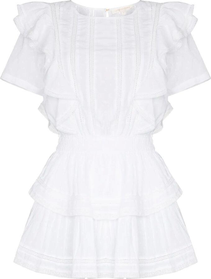 LoveShackFancy Natasha ruffle-trim minidress