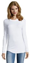 Thumbnail for your product : Wyatt white stretch knit long sleeve t-shirt