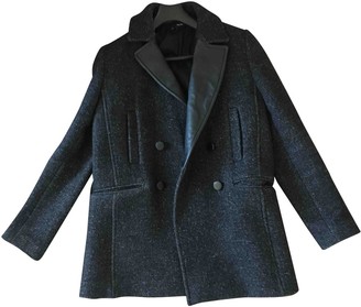 The Kooples Black Wool Coat for Women