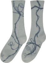 Thumbnail for your product : Collina Strada Blue Hand-Dyed Socks