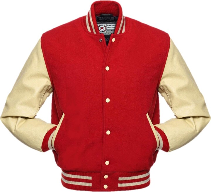 leather sleeve baseball jacket