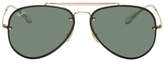 Thumbnail for your product : Ray-Ban Gold and Green Blaze Highstreet Sunglasses