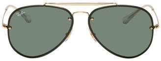 Ray-Ban Gold and Green Blaze Highstreet Sunglasses
