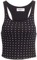 Thumbnail for your product : Frankie B. Rhinestone Cropped Racerback Tank Top