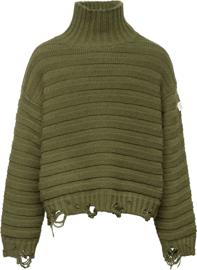 MM6 MAISON MARGIELA Distressed High-Neck Jumper