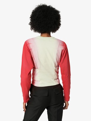 Ambush corset waist tie-dye T-shirt
