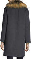 Thumbnail for your product : Neiman Marcus Luxury Double-Face Cashmere Coat w/ Fox Fur Collar