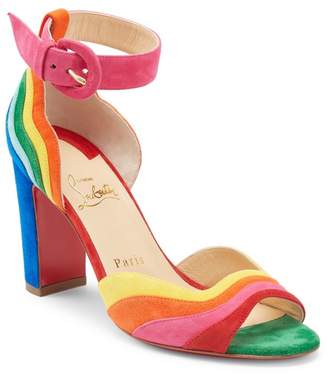 Christian Louboutin Degratissimo Rainbow Suede Sandals