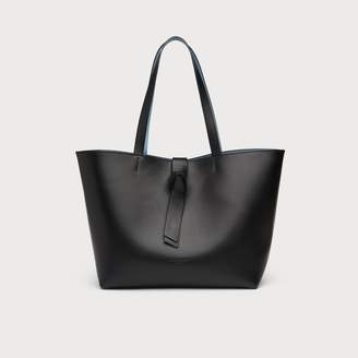 LK Bennett Georgia Black Leather Tote Bag