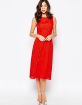 Thumbnail for your product : Warehouse Applique Lace Midi Dress