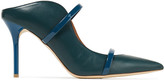 Thumbnail for your product : Malone Souliers Maureen 85 Patent-trimmed Leather Mules