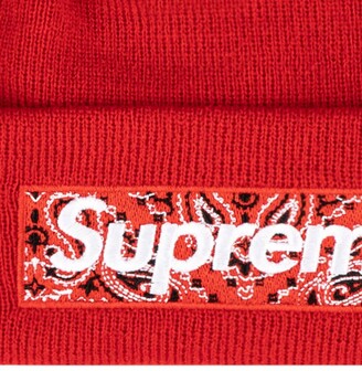 Supreme X New Era Box Logo Beanie - Red