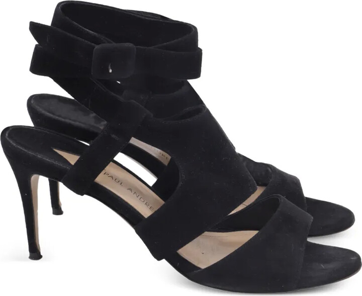 Paul Andrew Strappy Suede Heeled Sandals