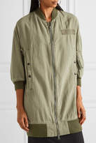 Thumbnail for your product : R 13 Flight Cotton And Hemp-blend Bomber Jacket - Army green