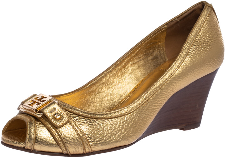 tory burch leather wedge