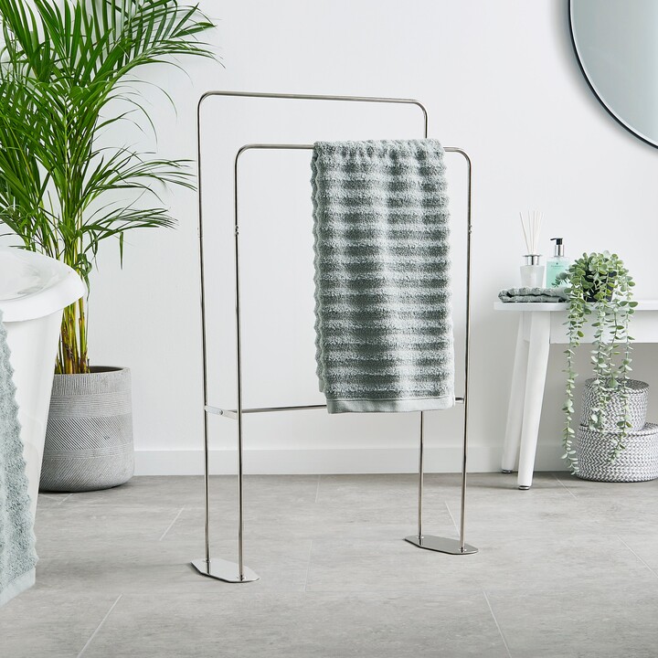 Dunelm Essentials Freestanding Towel Rail Chrome ShopStyle