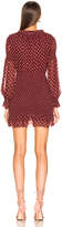 Thumbnail for your product : Nicholas Polka Dot Smocked Dress in Oxblood | FWRD