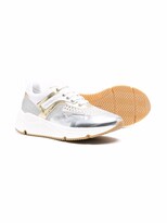 Thumbnail for your product : MonnaLisa TEEN crystal-embellished low-top leather sneakers
