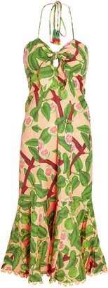 Farm Rio Guava Printed Halter Midi Dress