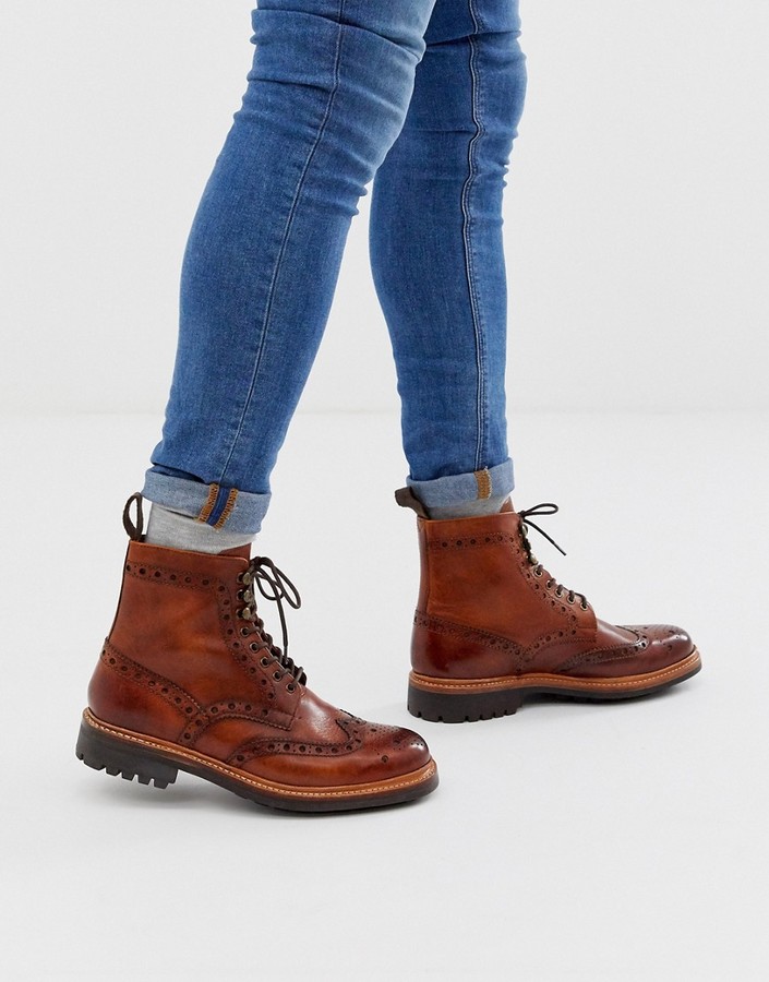 tan brogue boots