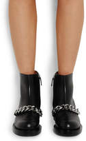 Thumbnail for your product : Givenchy Laura Chain-trimmed Leather Ankle Boots - Black