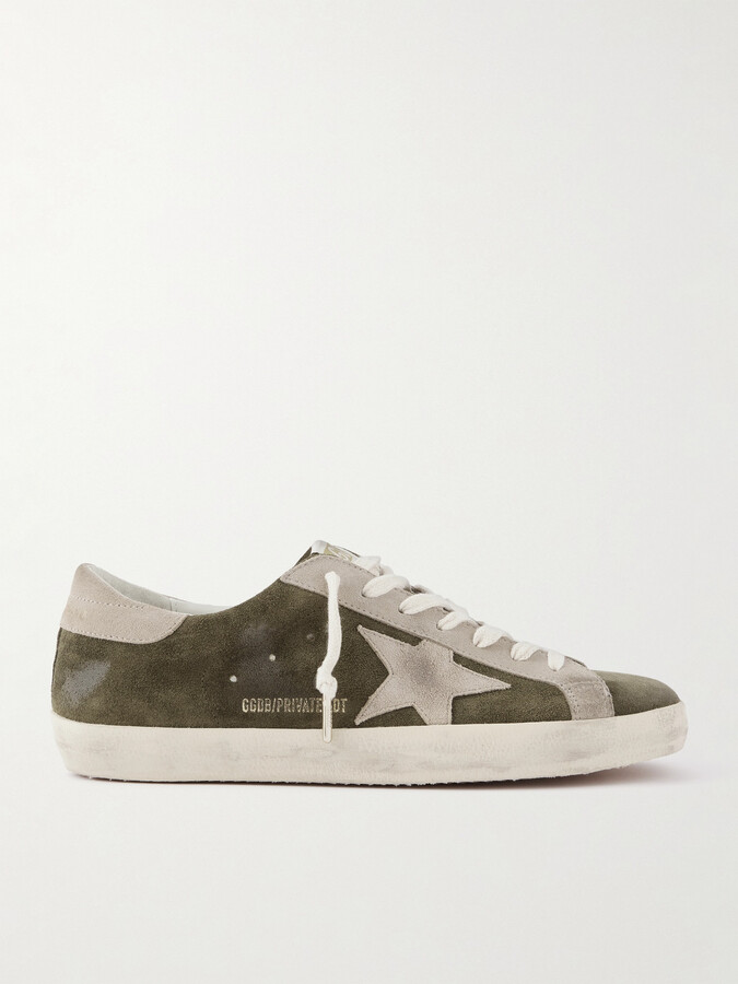 Golden Goose Super-Star Private EDT Distressed Suede Sneakers