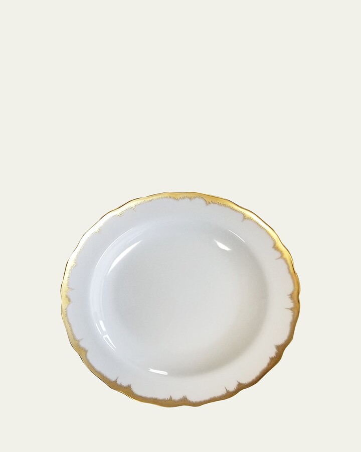 Mottahedeh Chelsea Feather Gold Dessert Plate