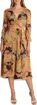 Thumbnail for your product : Tahari Womens Paisley Midi Wrap Dress