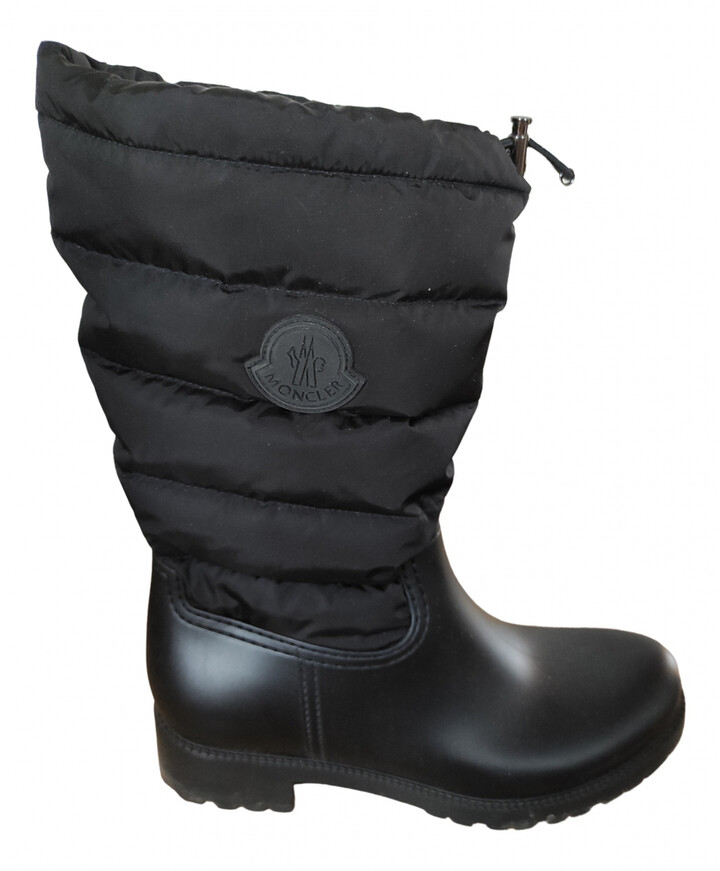 Moncler black Rubber Boots - ShopStyle