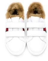 Thumbnail for your product : Gucci Kids Web stripe sneakers