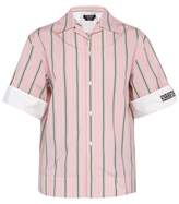 Thumbnail for your product : Calvin Klein Logo Embroidered Striped Cotton Poplin Shirt - Mens - Pink
