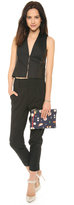 Thumbnail for your product : Alice + Olivia Jacqui Leather Combo Vest