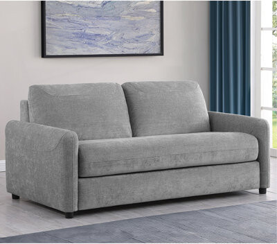 Everly Quinn Welker Grey Upholstered Sofa Sleeper With Mattress