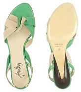Thumbnail for your product : Amaltea Cream & Mint Two-tone Leather Sandal Shoes