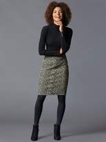 Thumbnail for your product : M&Co Petite animal jacquard print skirt