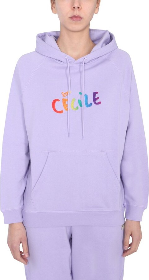 Être Cécile Logo Print Drawstring Hoodie