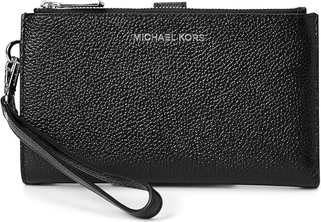 MICHAEL Michael Kors Double Zip Wristlet Wristlet Women's Handbags Black Leather